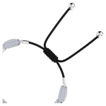 Letra bracelet Yin Yang, White, Rhodium plated
